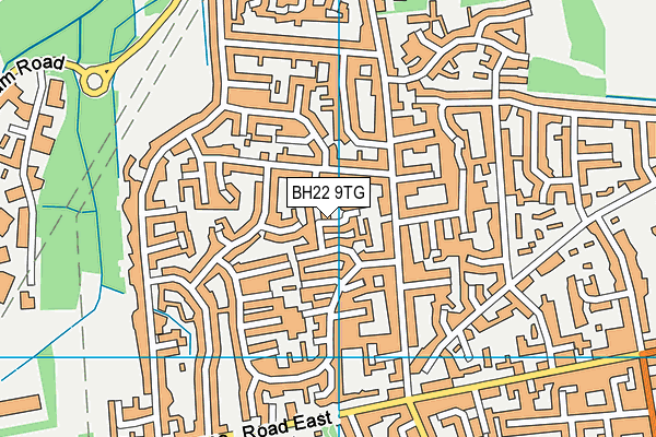 BH22 9TG map - OS VectorMap District (Ordnance Survey)