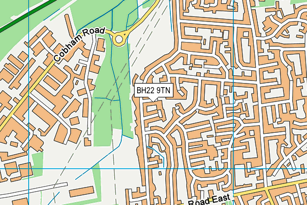 BH22 9TN map - OS VectorMap District (Ordnance Survey)
