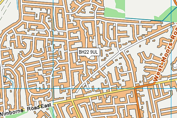 BH22 9UL map - OS VectorMap District (Ordnance Survey)