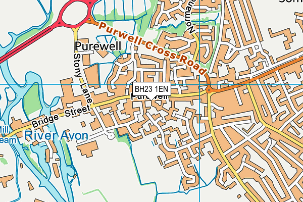 BH23 1EN map - OS VectorMap District (Ordnance Survey)