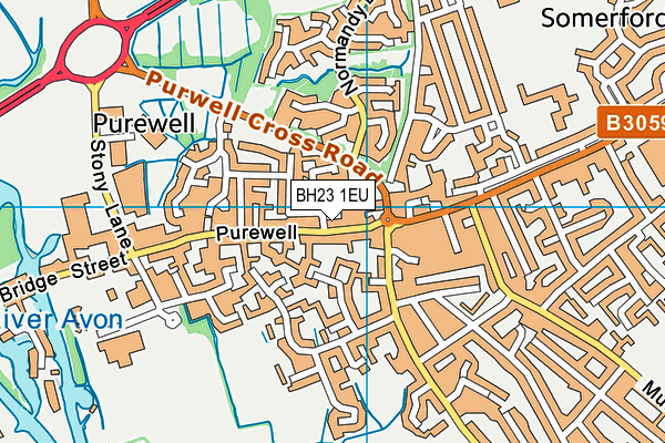 BH23 1EU map - OS VectorMap District (Ordnance Survey)