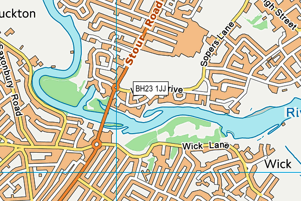 BH23 1JJ map - OS VectorMap District (Ordnance Survey)