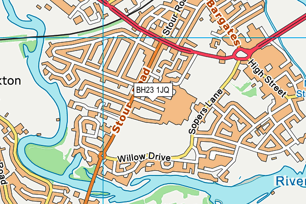 BH23 1JQ map - OS VectorMap District (Ordnance Survey)