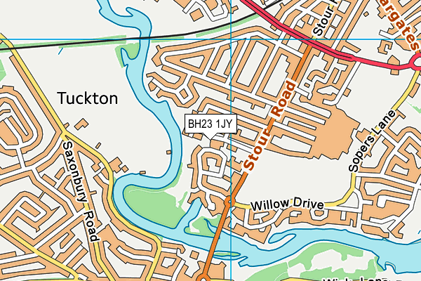 BH23 1JY map - OS VectorMap District (Ordnance Survey)