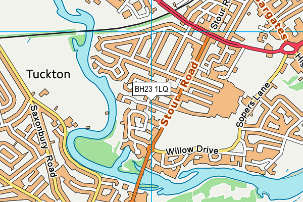 BH23 1LQ map - OS VectorMap District (Ordnance Survey)