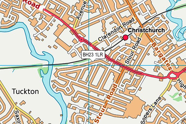 BH23 1LR map - OS VectorMap District (Ordnance Survey)