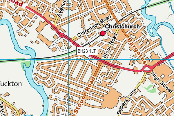 BH23 1LT map - OS VectorMap District (Ordnance Survey)