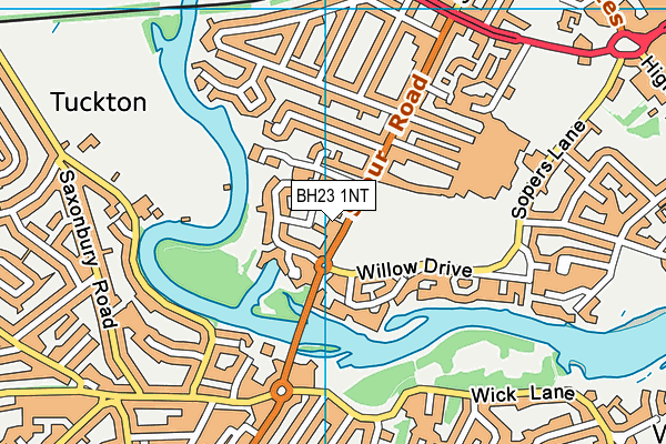 BH23 1NT map - OS VectorMap District (Ordnance Survey)