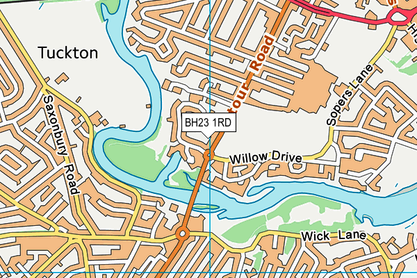 BH23 1RD map - OS VectorMap District (Ordnance Survey)