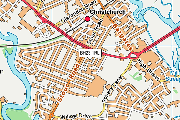BH23 1RL map - OS VectorMap District (Ordnance Survey)