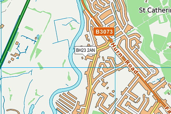 BH23 2AN map - OS VectorMap District (Ordnance Survey)