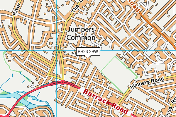 BH23 2BW map - OS VectorMap District (Ordnance Survey)