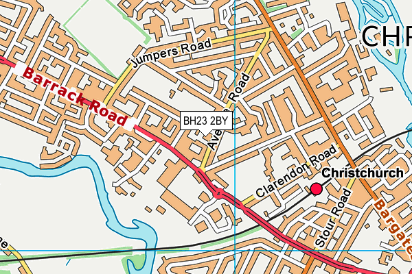 BH23 2BY map - OS VectorMap District (Ordnance Survey)