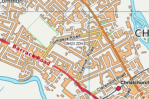 BH23 2DH map - OS VectorMap District (Ordnance Survey)