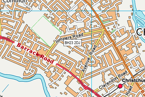 BH23 2DJ map - OS VectorMap District (Ordnance Survey)