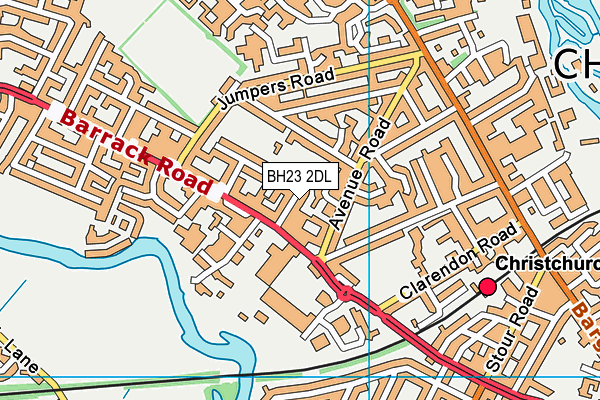 BH23 2DL map - OS VectorMap District (Ordnance Survey)