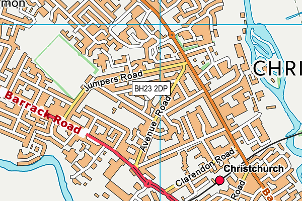 BH23 2DP map - OS VectorMap District (Ordnance Survey)