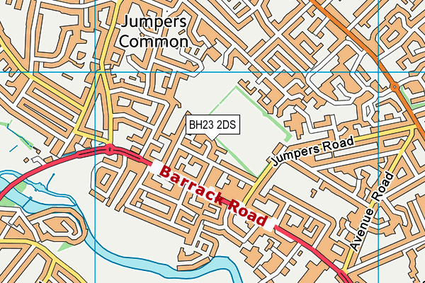BH23 2DS map - OS VectorMap District (Ordnance Survey)