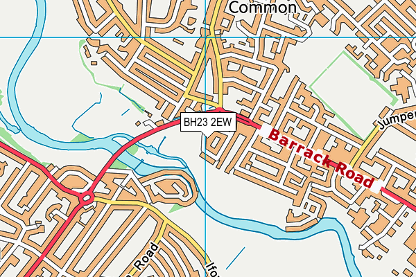 BH23 2EW map - OS VectorMap District (Ordnance Survey)