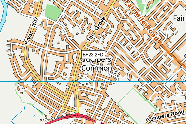 BH23 2FD map - OS VectorMap District (Ordnance Survey)