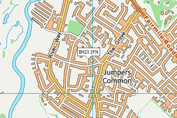 BH23 2FN map - OS VectorMap District (Ordnance Survey)