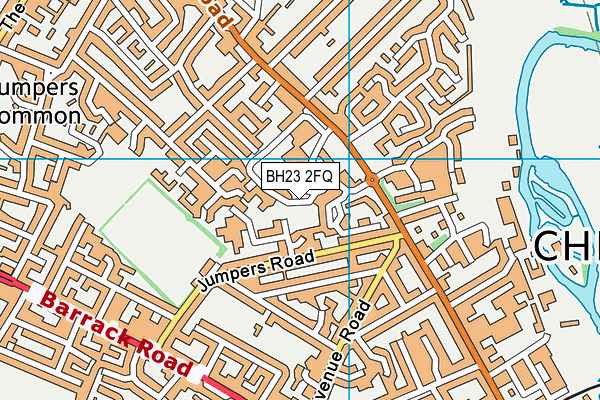 BH23 2FQ map - OS VectorMap District (Ordnance Survey)