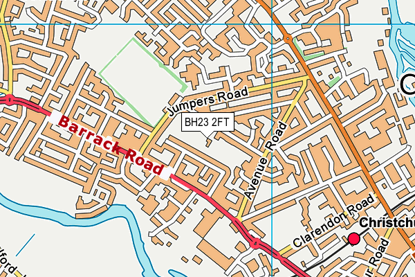 BH23 2FT map - OS VectorMap District (Ordnance Survey)