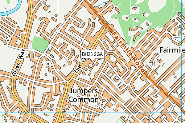 BH23 2GA map - OS VectorMap District (Ordnance Survey)