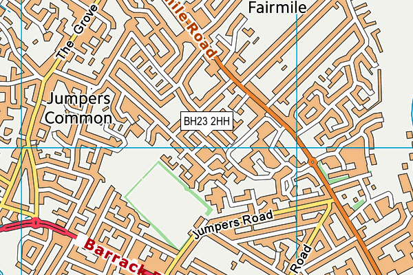 BH23 2HH map - OS VectorMap District (Ordnance Survey)