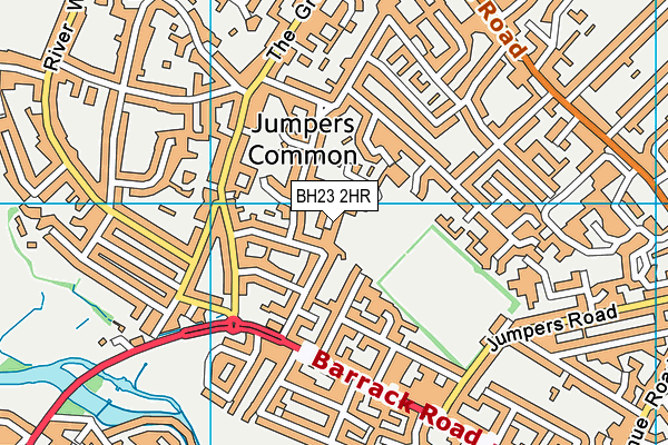 BH23 2HR map - OS VectorMap District (Ordnance Survey)
