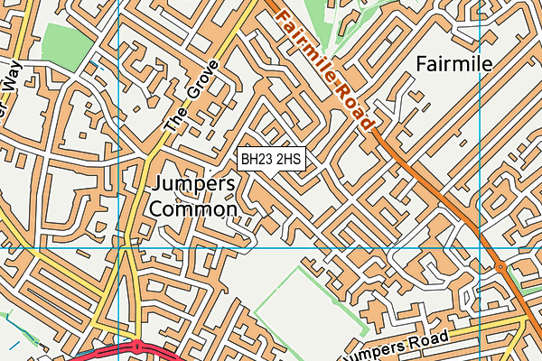 BH23 2HS map - OS VectorMap District (Ordnance Survey)