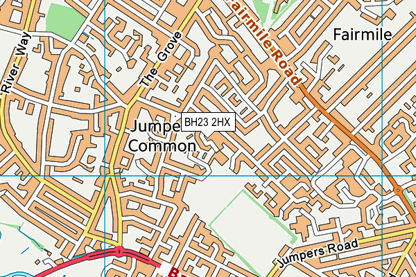 BH23 2HX map - OS VectorMap District (Ordnance Survey)