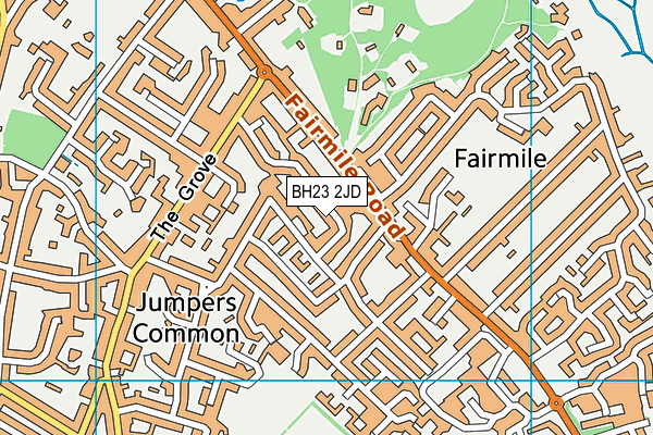 BH23 2JD map - OS VectorMap District (Ordnance Survey)