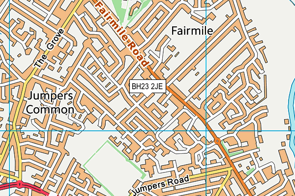 BH23 2JE map - OS VectorMap District (Ordnance Survey)