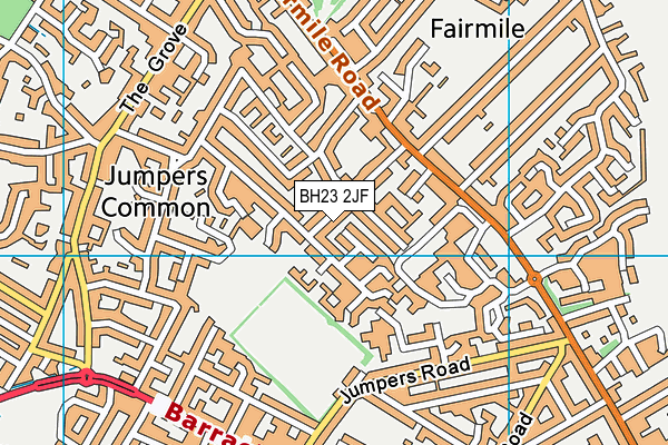 BH23 2JF map - OS VectorMap District (Ordnance Survey)