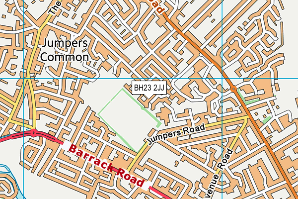BH23 2JJ map - OS VectorMap District (Ordnance Survey)