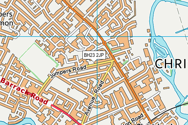 BH23 2JP map - OS VectorMap District (Ordnance Survey)