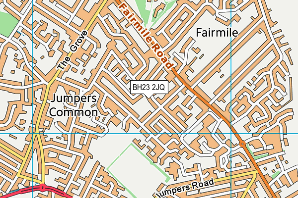 BH23 2JQ map - OS VectorMap District (Ordnance Survey)