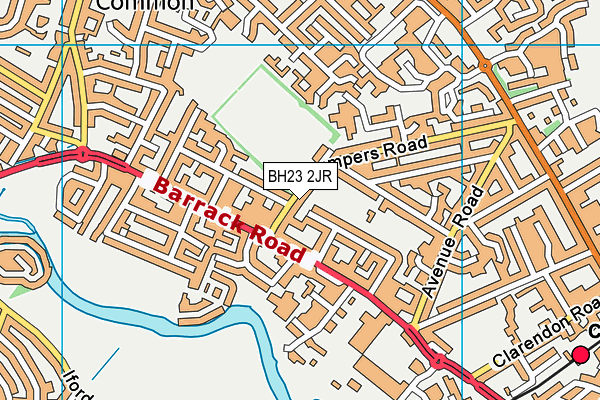 St Georges Church Hall (Closed) map (BH23 2JR) - OS VectorMap District (Ordnance Survey)