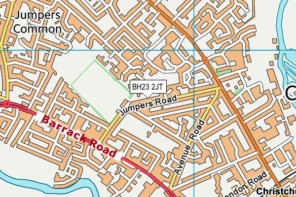 BH23 2JT map - OS VectorMap District (Ordnance Survey)
