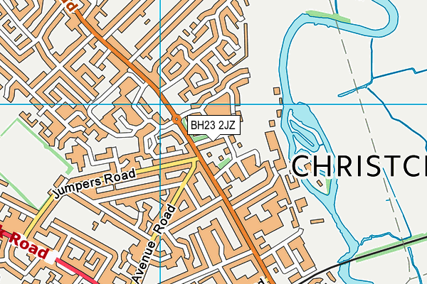 BH23 2JZ map - OS VectorMap District (Ordnance Survey)