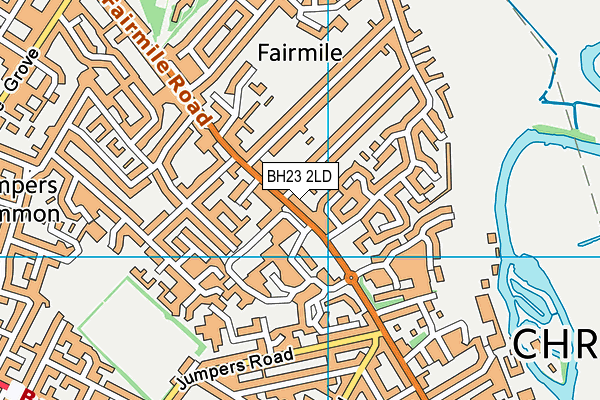 BH23 2LD map - OS VectorMap District (Ordnance Survey)