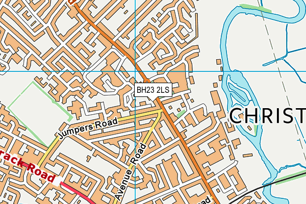 BH23 2LS map - OS VectorMap District (Ordnance Survey)
