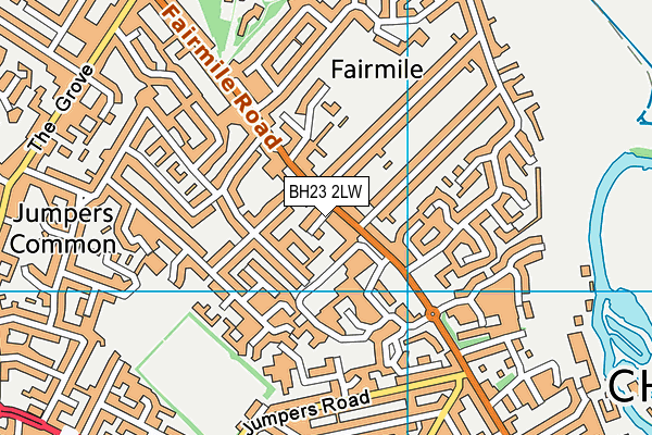 BH23 2LW map - OS VectorMap District (Ordnance Survey)