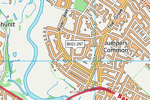 BH23 2NT map - OS VectorMap District (Ordnance Survey)