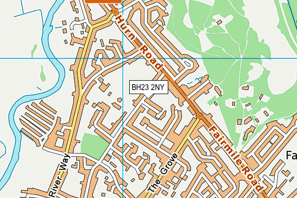 BH23 2NY map - OS VectorMap District (Ordnance Survey)