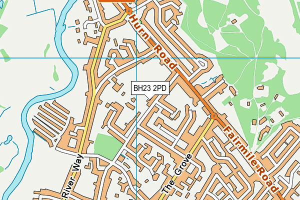 BH23 2PD map - OS VectorMap District (Ordnance Survey)
