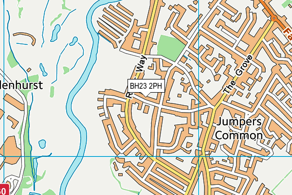 BH23 2PH map - OS VectorMap District (Ordnance Survey)