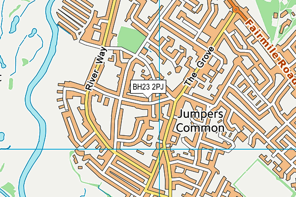 BH23 2PJ map - OS VectorMap District (Ordnance Survey)