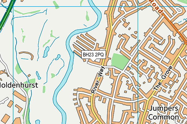 BH23 2PQ map - OS VectorMap District (Ordnance Survey)